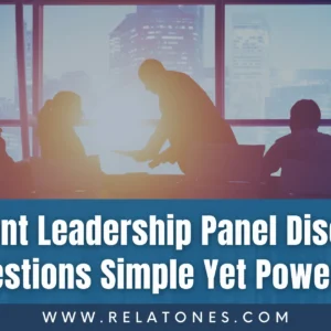 Let's discover the questions for panel discussion on leadership.