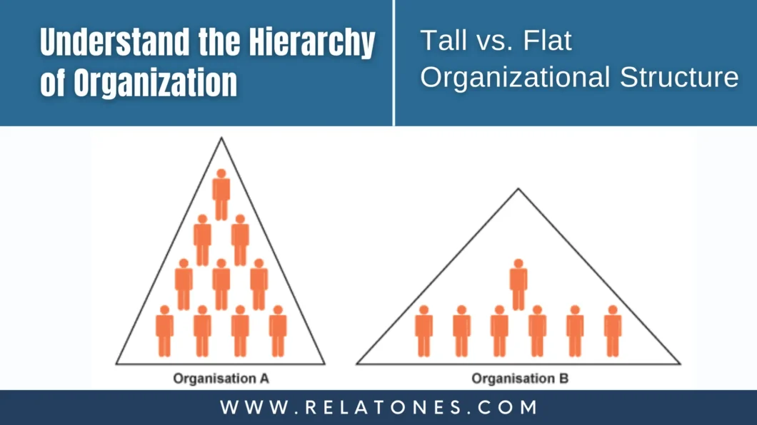 Understanding of hierarchy of tall vs flat organisational structure